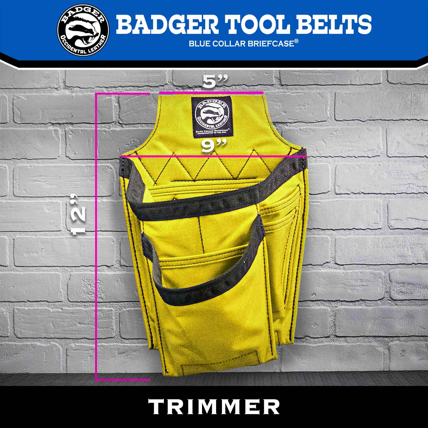 Side-By-Side Trimmer Solid Belt Badger Tool Belts