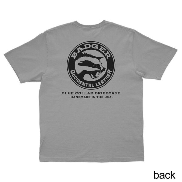 400010 Badger T Shirt Grey Back