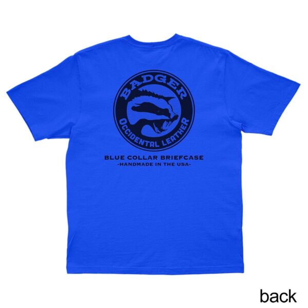 400050 Badger T Shirt Blue Back