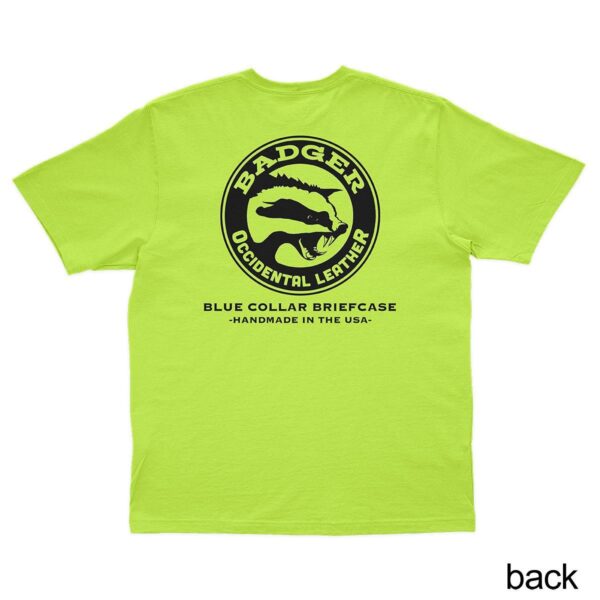 400053 Badger T Shirt Safety Green Back