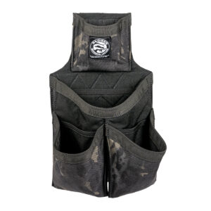 Badger Carpenter Tool bag, fastener, black camo, front view