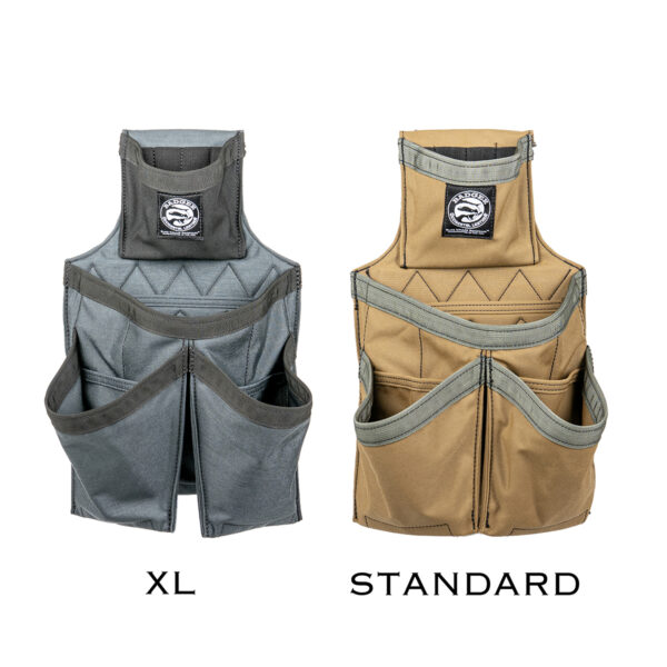 Badger Framer Tool bag, fastener, gunmetal, compared to standard